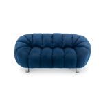 Velvet Blue Rezzato 2-Seater Sofa